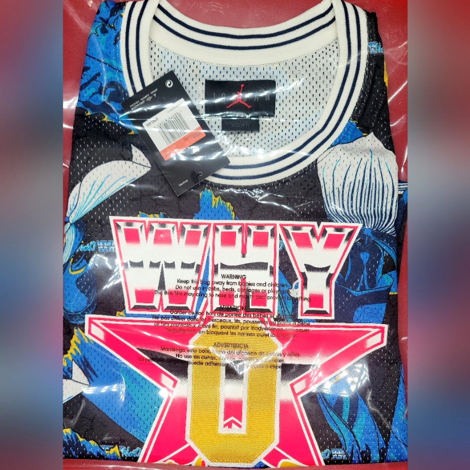 Jordan X Rw Russell Westbrook Why Not 0 Floral Jersey Sz L Men Nwt